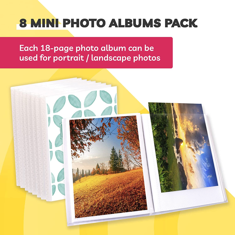 (Set of 8) 4X6 Photo Albums - Small Photo Album 4X6 - Mini Photo Album - Photo B