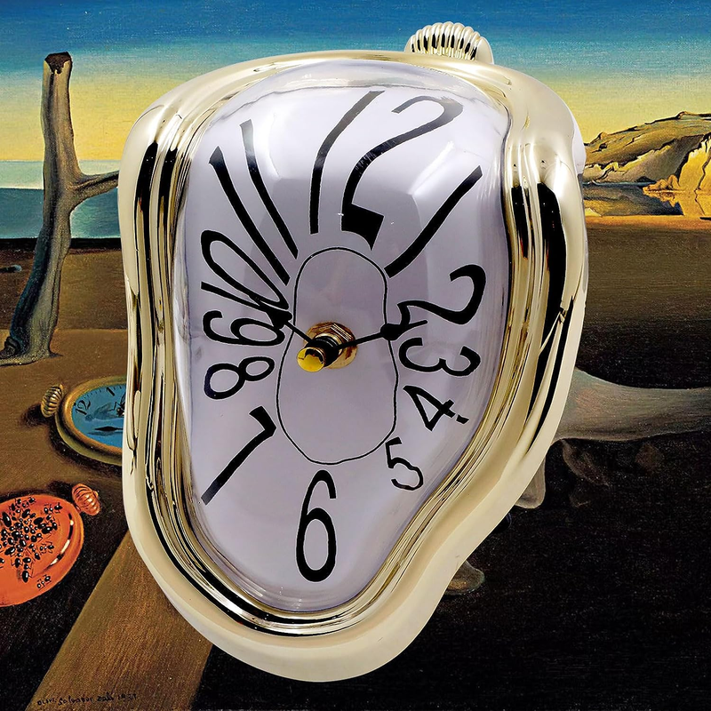 Melting Clock, Salvador Dali Watch Melted Clock for Decorative Home Office Shelf