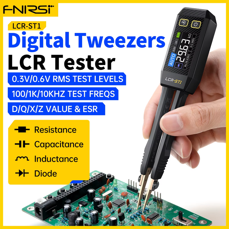 LCR-ST1 Smart Tweezer LCR SMD ESR Mini Tester Resistance Capacitance Inductance
