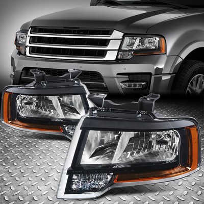 Для 15-17 Ford Expedition OE Style Черный корпус Фар Лампы в сборе Пара