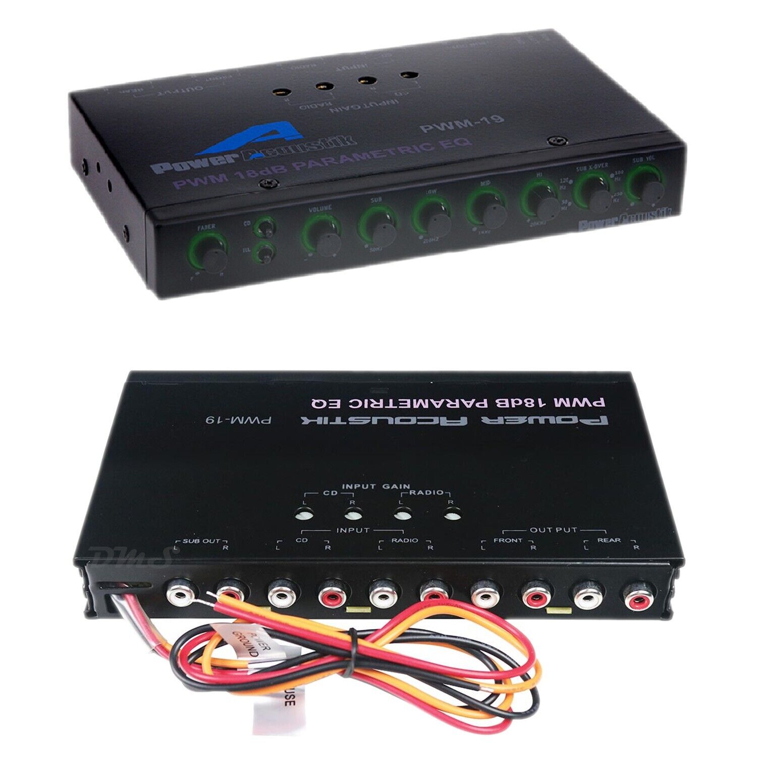 Power Acoustik PWM-19 | 4 Band Parametric Equalizer with 7V Power Acoustik PWM-19 | 4 Band Parametric Equalizer with 7V