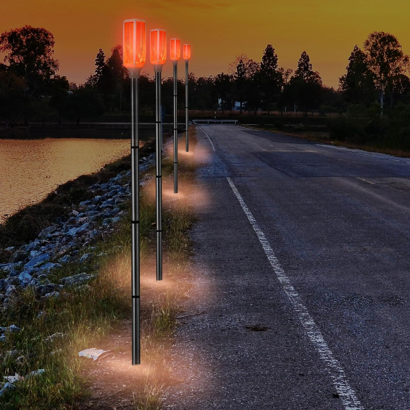 12 Pcs Solar Powered Driveway Markers Driveway Lights Landscape Driveway Reflect