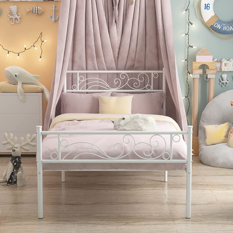 With Flower Design,strong Metal Slats Support,easy