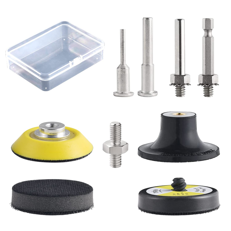 Tshya 9 Pack 2 Inch Drill Sanding Attachment Variety Kit Quick Change Disc Pad H