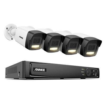 ANNKE 3K 5MP Audio POE Security Camera System 6MP 8CH NVR Outdoor AI Color Night