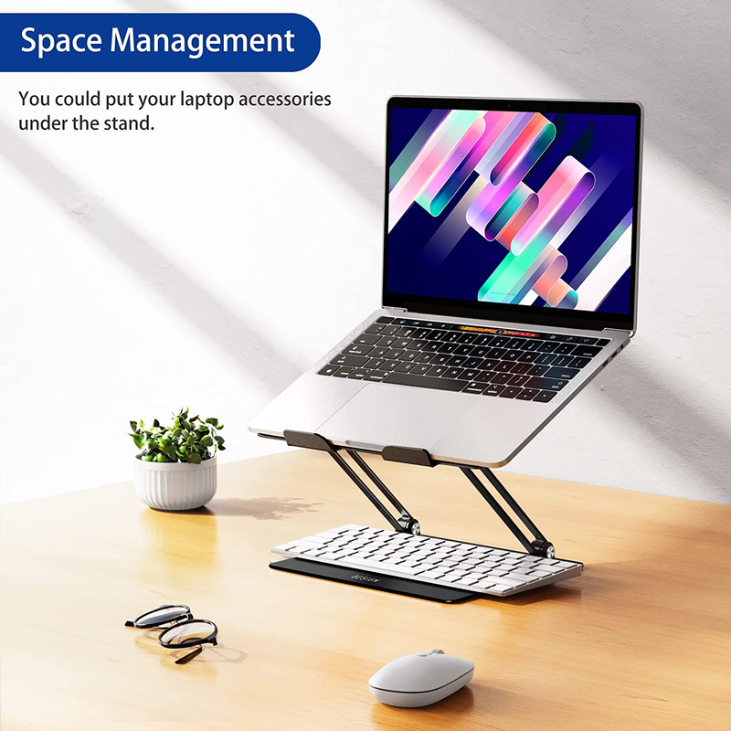 LS10 Aluminum Laptop Stand, Ergonomic Adjustable Notebook Stand, Riser Holder Co
