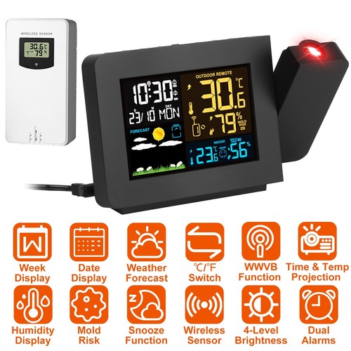 Weather Station Projection Alarm Clock Weatherstation