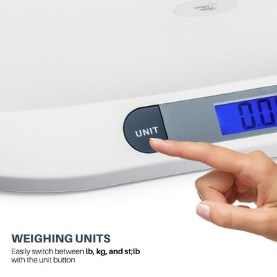 Smart Weigh Comfort Baby Scale with 3 Weighing Modes, 44 Pound (lbs) Capacity...