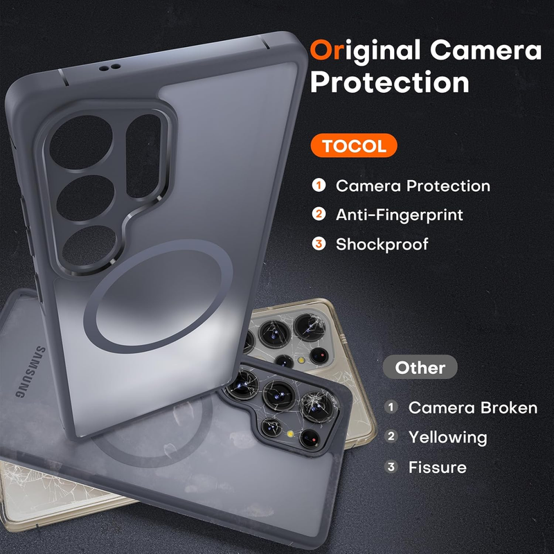 for Samsung Galaxy S25 Ultra Case Magnetic,Upgraded [Full Camera Protection] [Mi