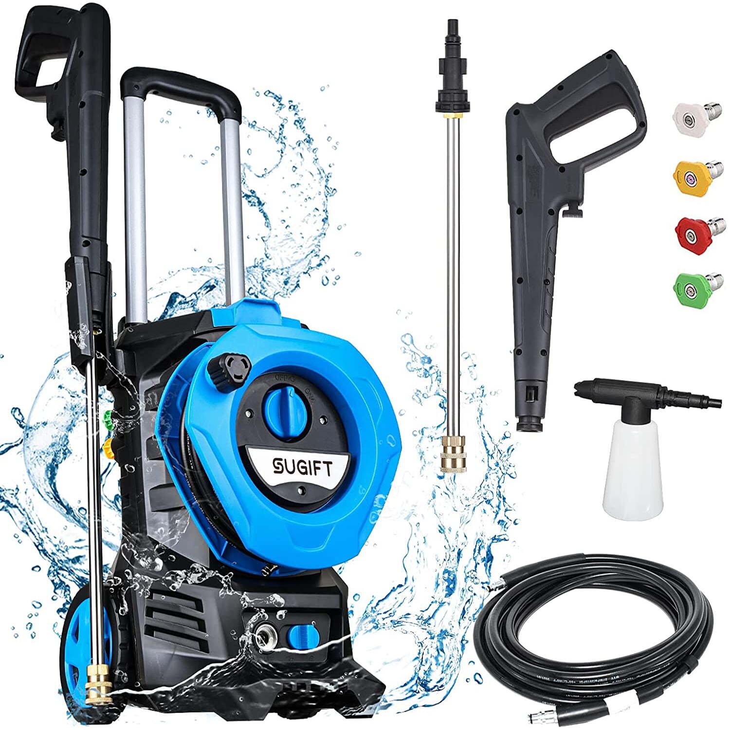 3300PSI Electric Pressure Washer High Power Pressure 1800W w