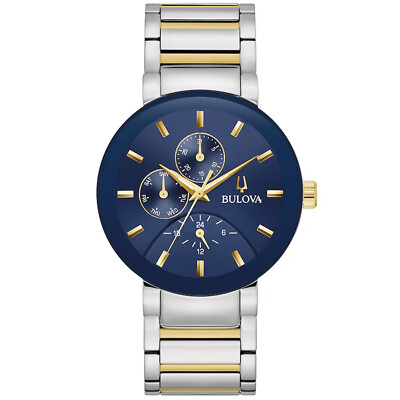Pre-owned Bulova Men's Modern Blue Dial Watch - 98c148