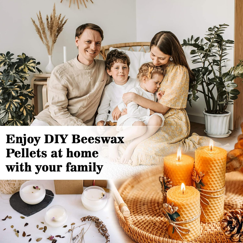 430g White Organic Natural Beeswax Pellets -  Beeswax Pastilles Pure Bulk Bees W