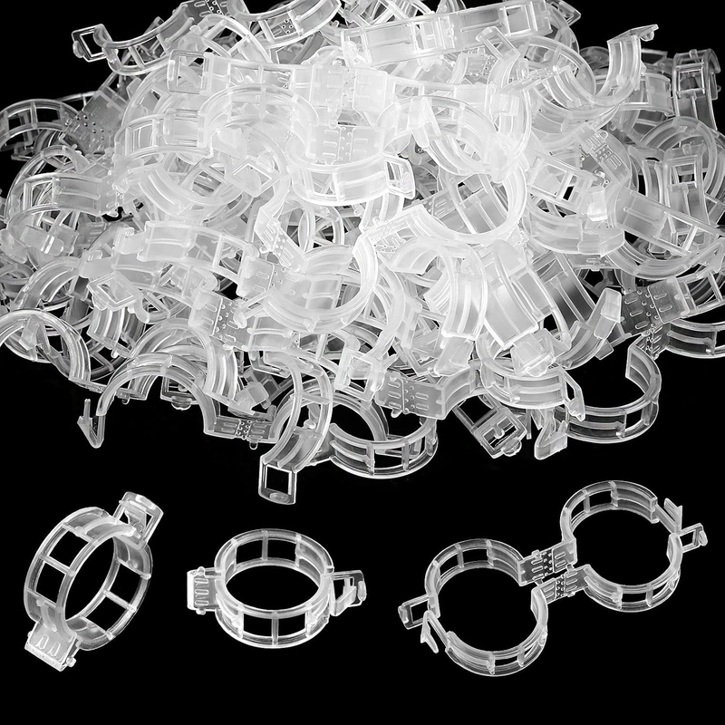 200 Pcs Plastic Trellis Plant Support Clips for Support, Grape and Tomato Vine,