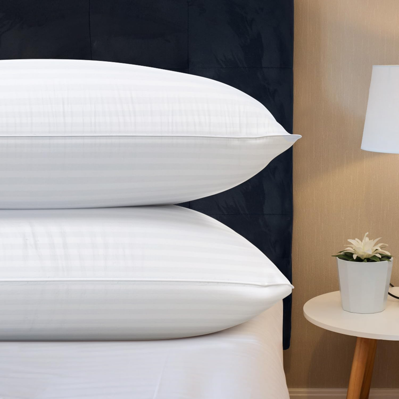 Queen Size Bed Pillows Set of 2, Plush Cooling Hotel Quality Pillows with Breath