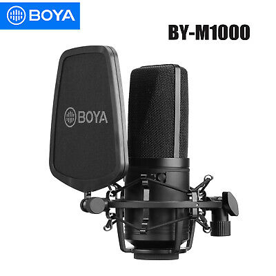 BOYA BY-M1000 Large Diaphragm Condenser Microphone for Broadcast Live Vlog Video