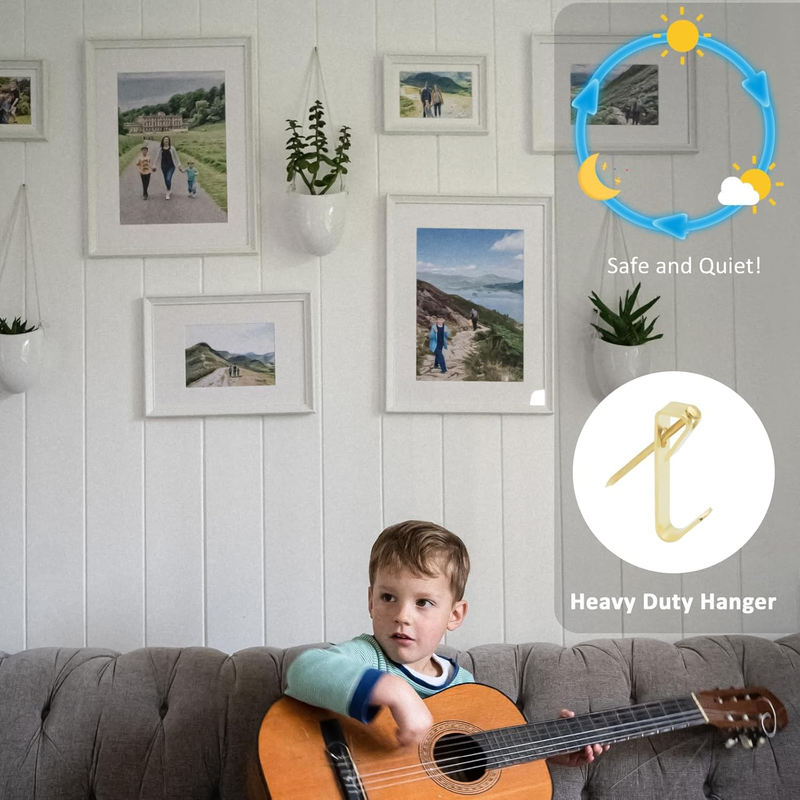 200 Pieces Picture Hangers, 3 Sizes Picture Hanging Kit Including 10lb/30lb/50lb
