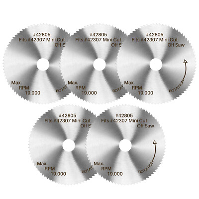 5x HSS Saw Blade Mini High Speed Miter Cut Off Saw 2'' x 100T x 3/8'' Cutting Disc