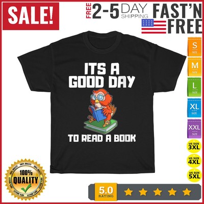 Its a Good Day to Read a Book Read Owl Vintage T Shirt Men Women Fashion NEW