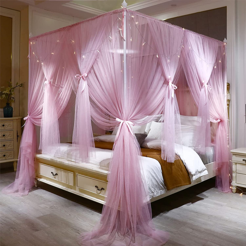 Curtain Double Layer Cozy Drape Netting 4 Ope