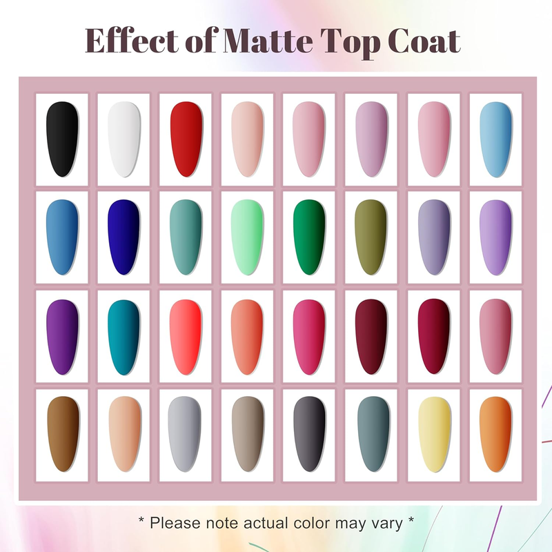 36 PCS Gel Nail Polish Set- Gel Nail Kit with 32 Colors Gel polish Kit Base Coat