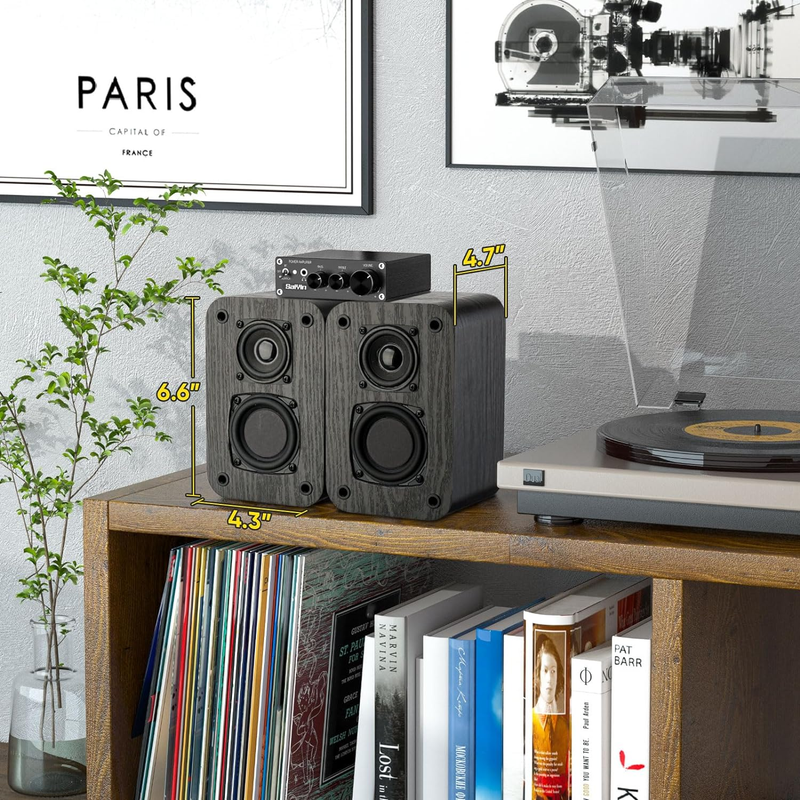 PASSIVE BOOKSHELF SPEAKERS FOR HOME THEATER SURROUND SOUND HOME DESKTOP STEREO