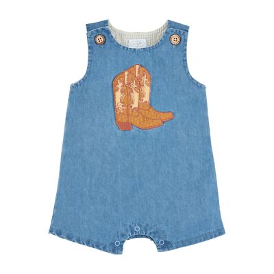 Mud Pie H4 Wild West Denim Cowboy Boots Jon Jon Shortall 10830039 - Choose Size