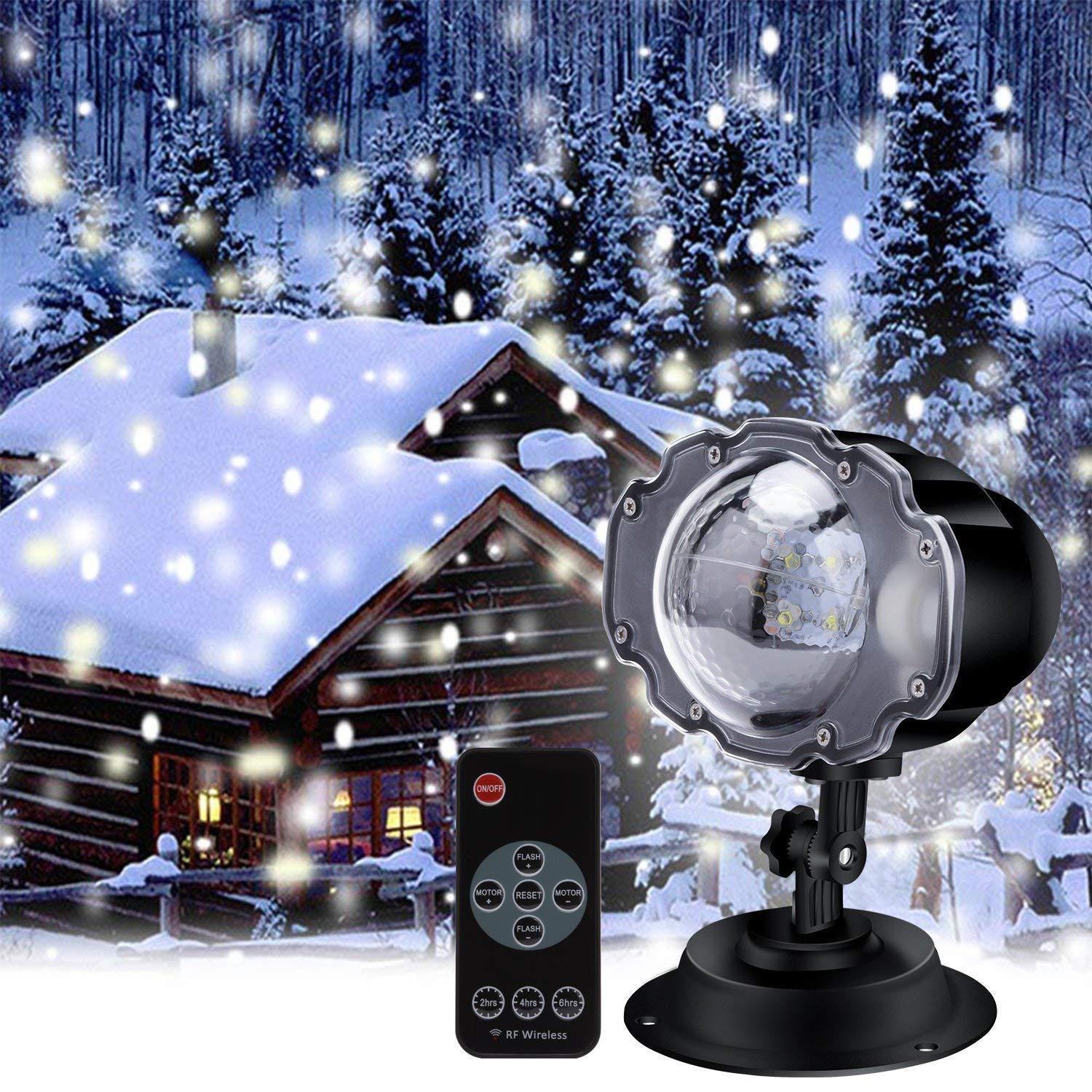 Luci Proiettore Luce Natale Laser Light LED Addobbi Natalizi Fiocco Di Neve sus