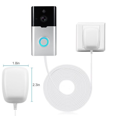 18V Power Supply Adapter Transformer W/ 25FT Wire Video Ring Doorbell Thermostat