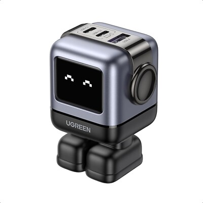 UGREEN RG 65W USB C Charger Nexode 3-Port Robot GaN Charger Compact Fast USB C P