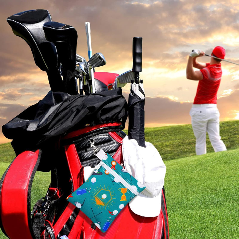 4 Pcs Golf Tee Bag Pouch 5.62 X 6.87 Inch Golf Tee Holder Small Zipper Pouch Gol