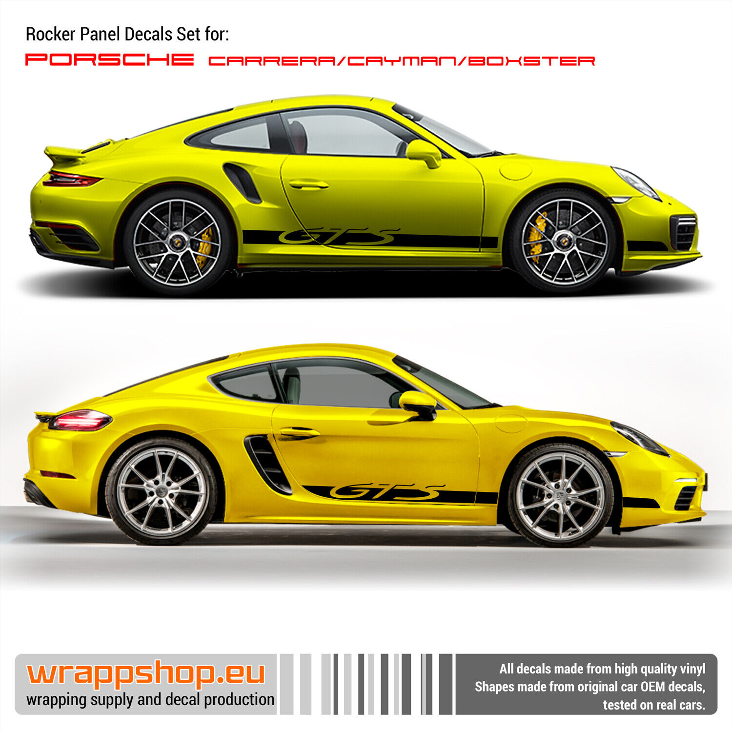 Details About Porsche Carrera Cayman Boxster Gts Side Stripes