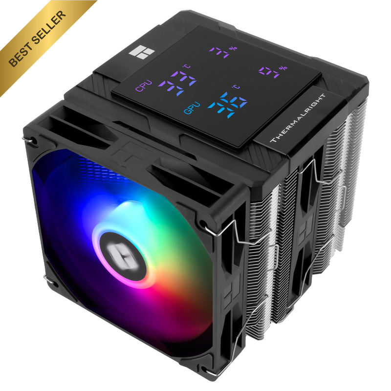 Peerless Assassin 120 Digital ARGB Black CPU Cooler, Double Towers and Double Fa