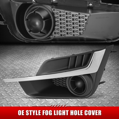 Для 15-16 Subaru Impreza OE Style Черная/хромированная рамка передней левой боковой противотуманной фары