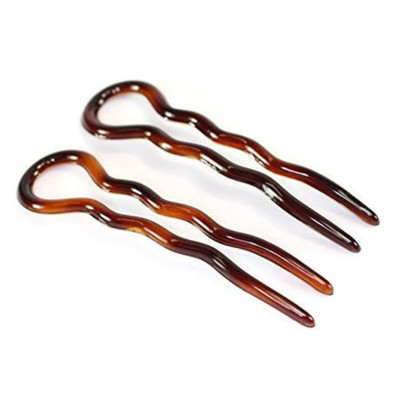 Parcelona French Sleek Tortoise Shell Large 3 1/2'' Celluloid Made in France Wavy