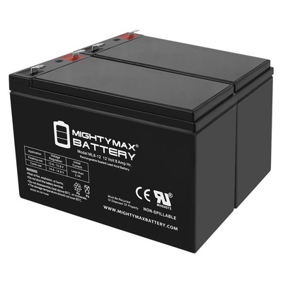 Mighty Max 2 Pack - 12V 8AH SLA Battery replaces WKA12-8F2 DJW12-8HD TPH12080 F2