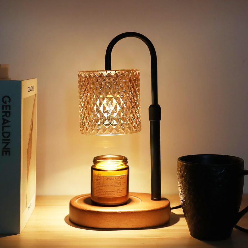 Candle Warmer Lamp with Timer Dimmer Adjustable Height Electric Wax Warmer Vinta