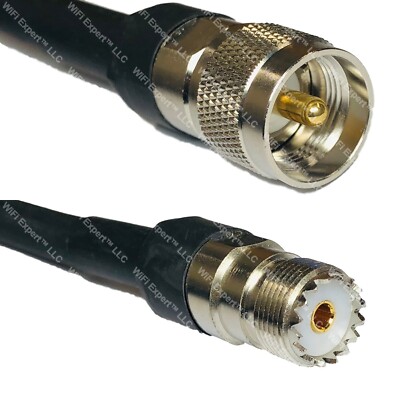 LMR400UF PL259 UHF Male to SO239 UHF Female Coaxial RF Cable USA-Ship Lot