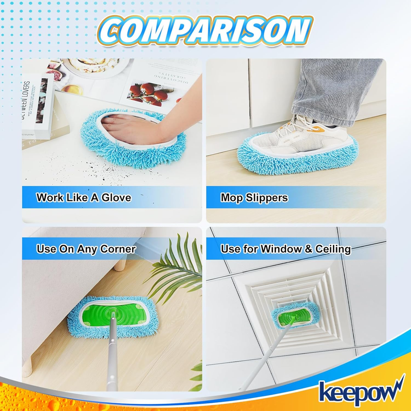 KEEPOW Wet Pads Refill for Swiffer Sweeper Mop - Dry Sweeping Cloths for Floor M