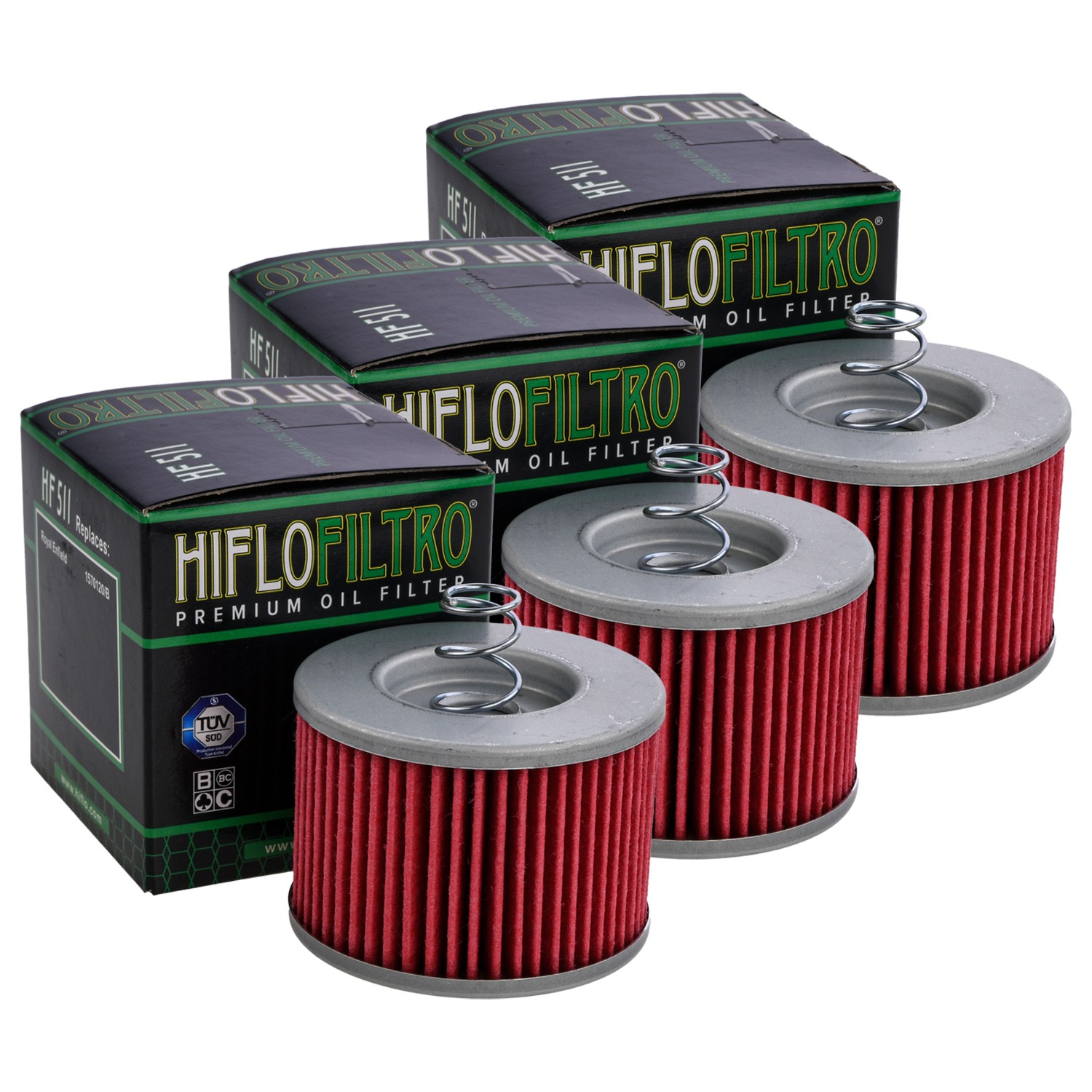 3x HIFLO Ölfilter HF511 Alternative: 7233154