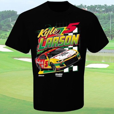 Kyle Larson Hendrick Motorsports Team Collection Black Throwback Car T-Shirt Fan