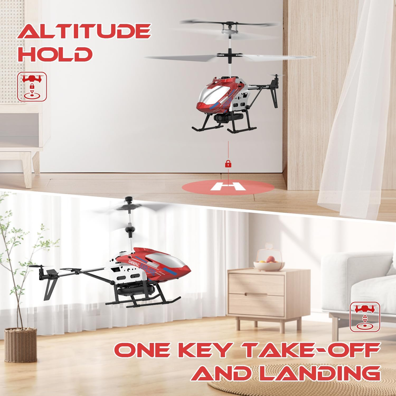 Remote Control Helicopter W/ 1080P HD Camera, RC Helicopters W/FPV Live Video, L