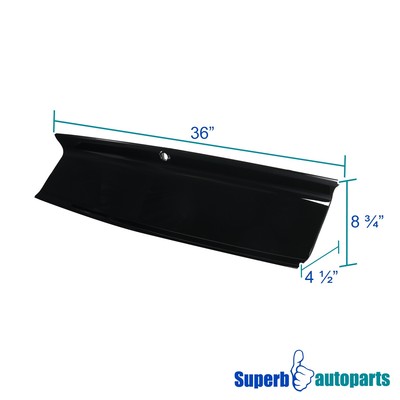 Fits 2015-2022 Mustang Glossy Black ABS Plastic Rear Trunk Decklid Panel Trim