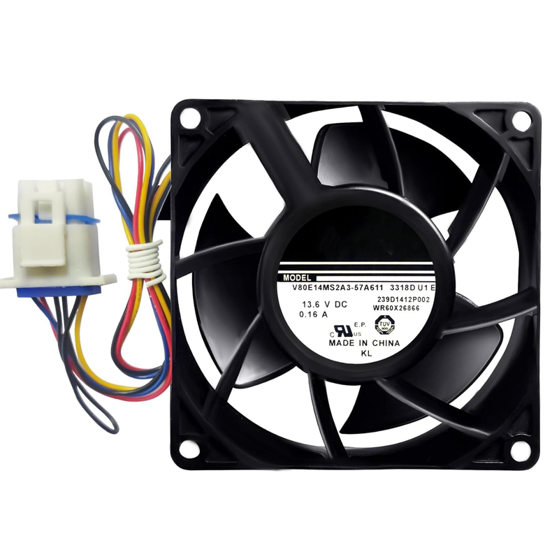 Evaporator Fan Motor WR60X26866 for GE Refrigerator WR60X26030 WR60X10356