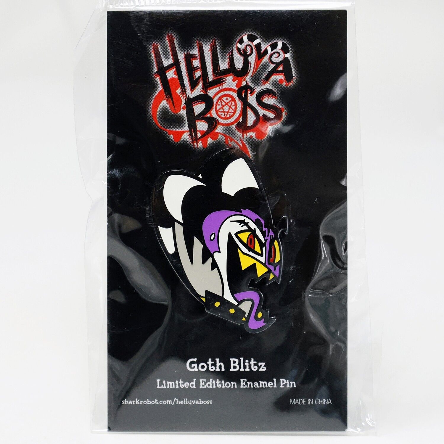 Helluva Boss Goth Blitz Limited Edition Enamel Pin Vivziepop Helluva Boss Goth Blitz Limited Edition Enamel Pin Vivziepop