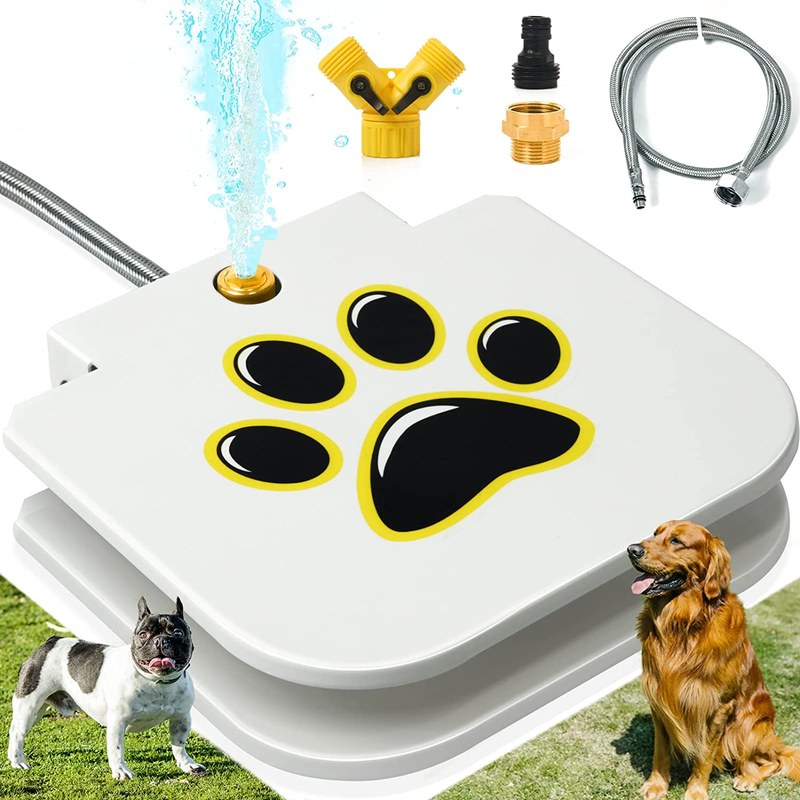 Dog Water Fountain Outdoor Drinking Water Toy, Automatic Activated Pet Water Fou