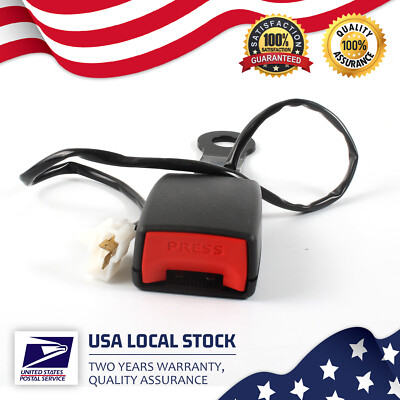 Seat Belt Lock 22MM Camlock Car Front Seat Belt Buckle w/Warning Cable