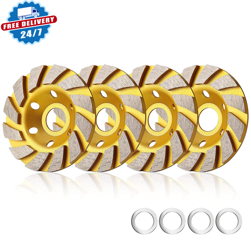 4 Pieces Concrete Grinding Wheel 4 Inch,Diamond Cup Wheel Angle Grinder New