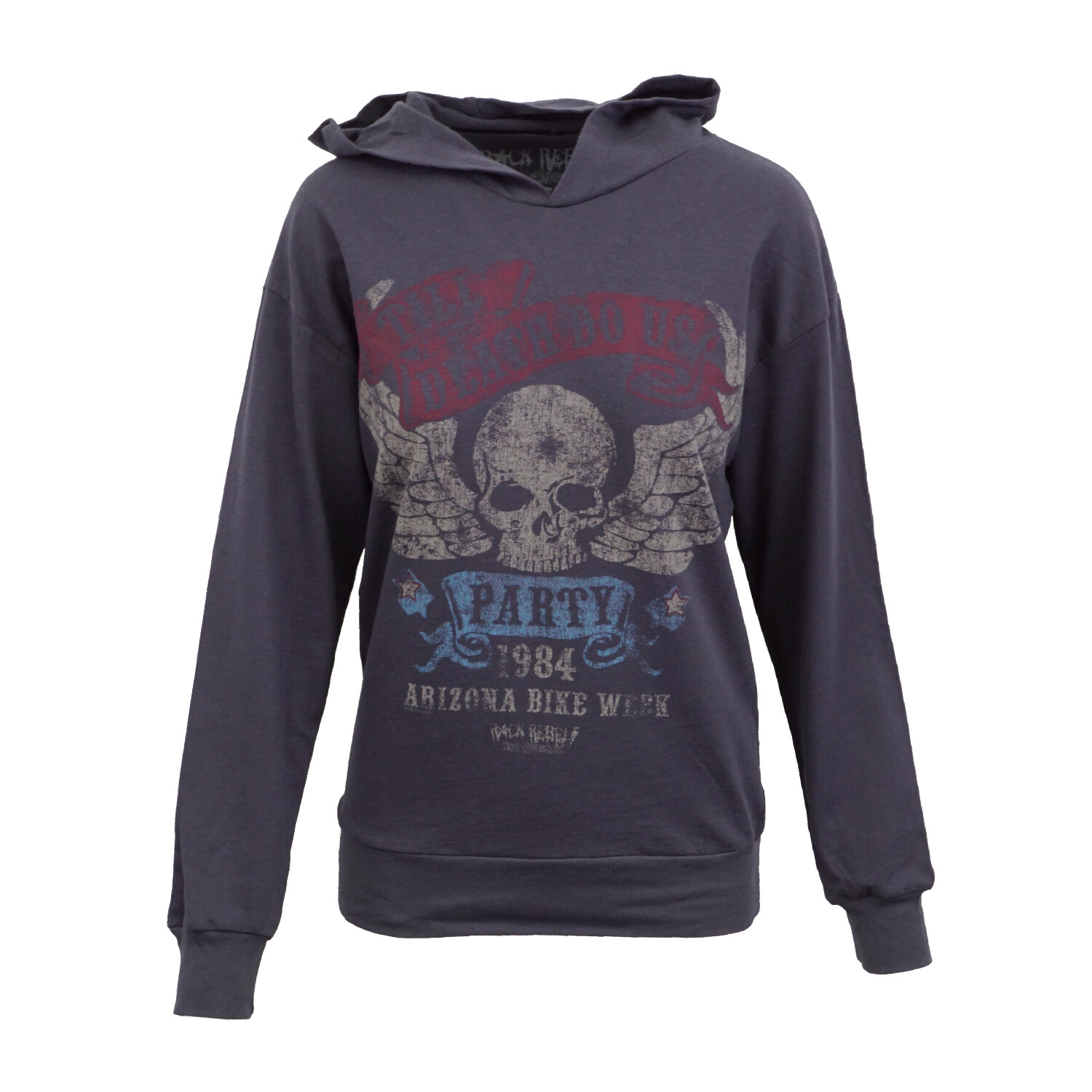 

Толстовка с капюшоном ROCK REBELZ TILL DEATH DO US PARTY, Vintage charcoal