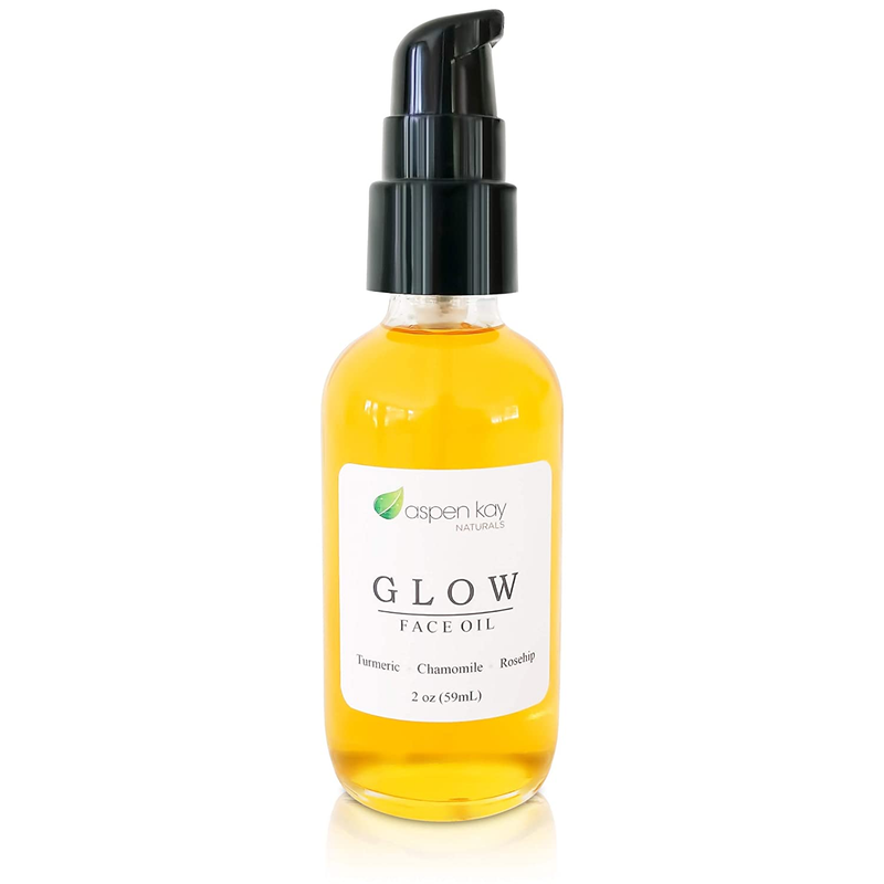 Glow - Turmeric & Rosehip Face Oil, Natural & Organic Face Moisturizer with Turm