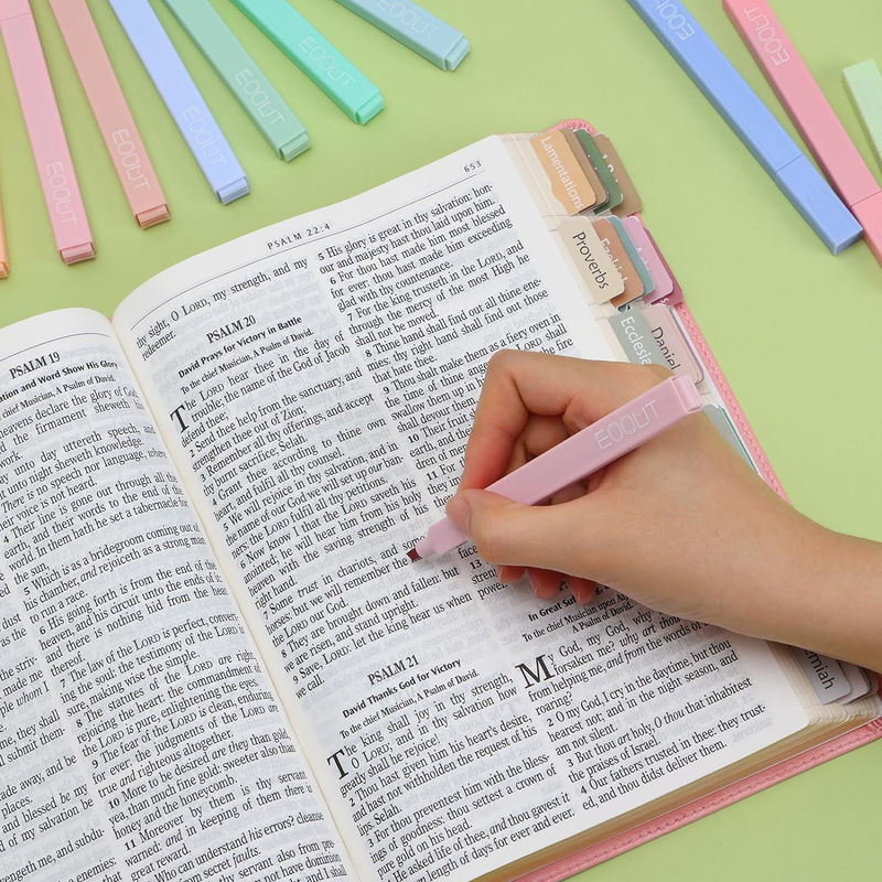 18pcs Aesthetic Cute Pastel Highlighters with Assorted Colors, Morandi-18pcs